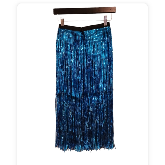 Mylar fringe split open front.Amazing fun Skirt..Festival time. - Picture 5 of 5